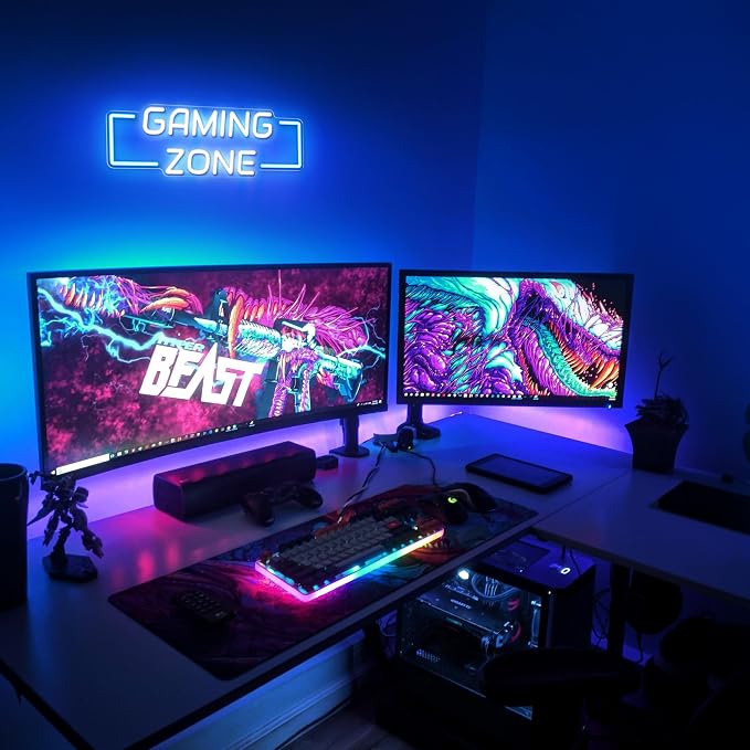 Kavaas Game Zone Neon Sign for Gameroom Wall Decor LED Light Signs - Image 2