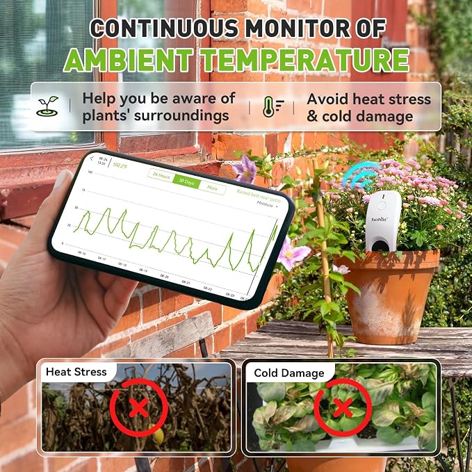 RainPoint 3-in-1 APP Remote Monitoring WiFi Soil Meter - Image 4