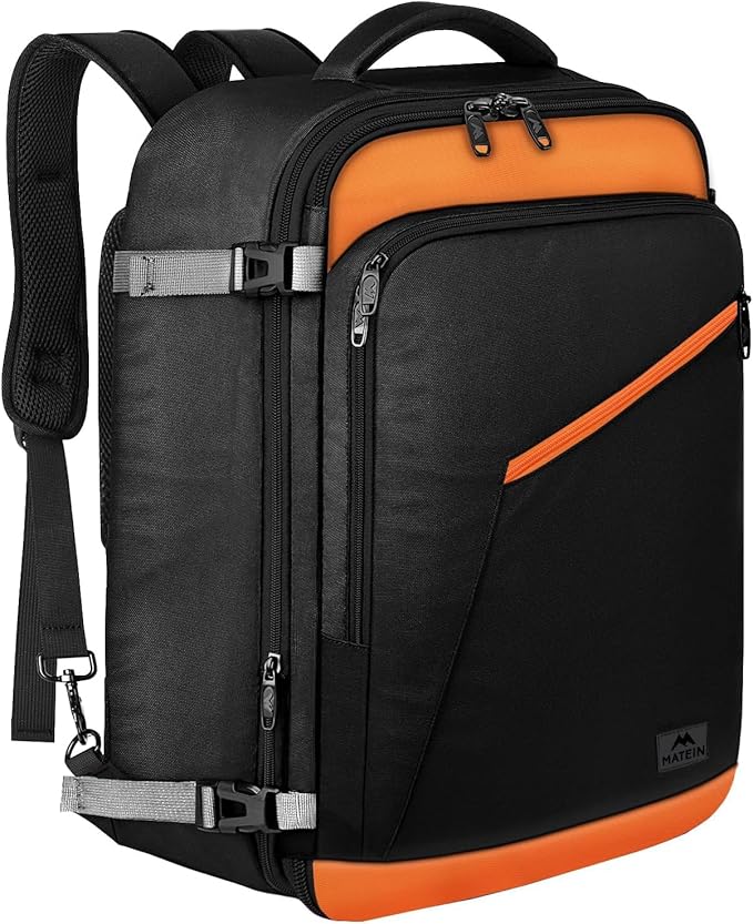 MATEIN Carry on Backpack for Airplanes, Expandable Travel Backpack Airline by MATEIN