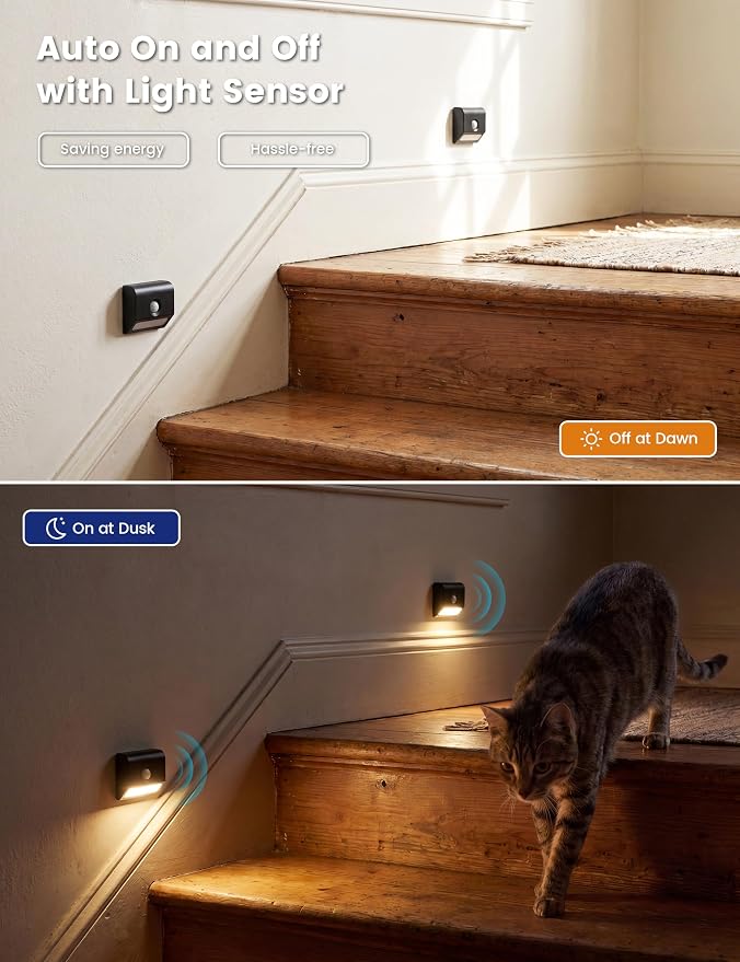 VOLISUN Rechargeable Motion Sensor Stair Lights Indoor, 3 Color Temperature LED - Image 5