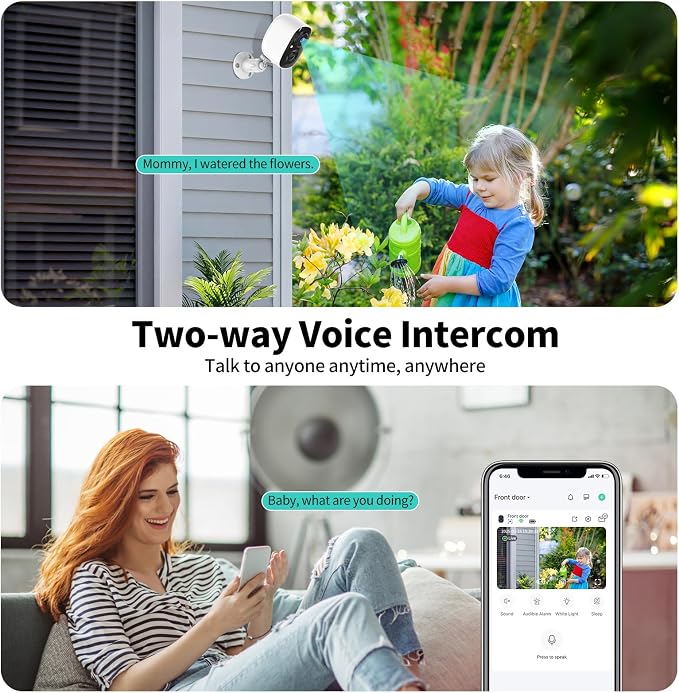 2K FHD Smart Wireless Security Camera Indoor/Outdoor, Solar Powered WiFi Camera - Image 4