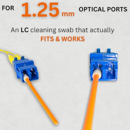 Fiber Optic Cleaning Swabs, 100 Pack LC 1.25mm Lint Free Anti-Static Cleaning - Image 4