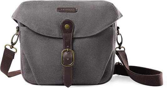 BAGSMART Camera Bag, SLR DSLR Canvas Crossbody Camera Case, Compact Camera by BAGSMART
