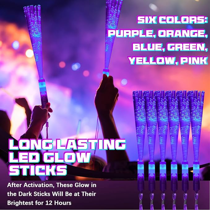 Skylety 36 Pcs Fiber Optic Wand, LED Fiber Optic Wand - Image 4