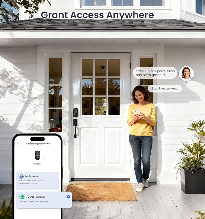 Veise VE017G Wi-Fi Keyless Entry Door Lock, App Remote & Voice Control - Image 14