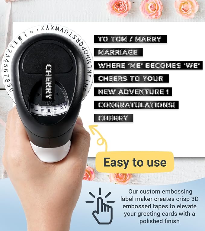 Embossing Label Maker, Vintage Embossed Label Maker Machine - Image 3