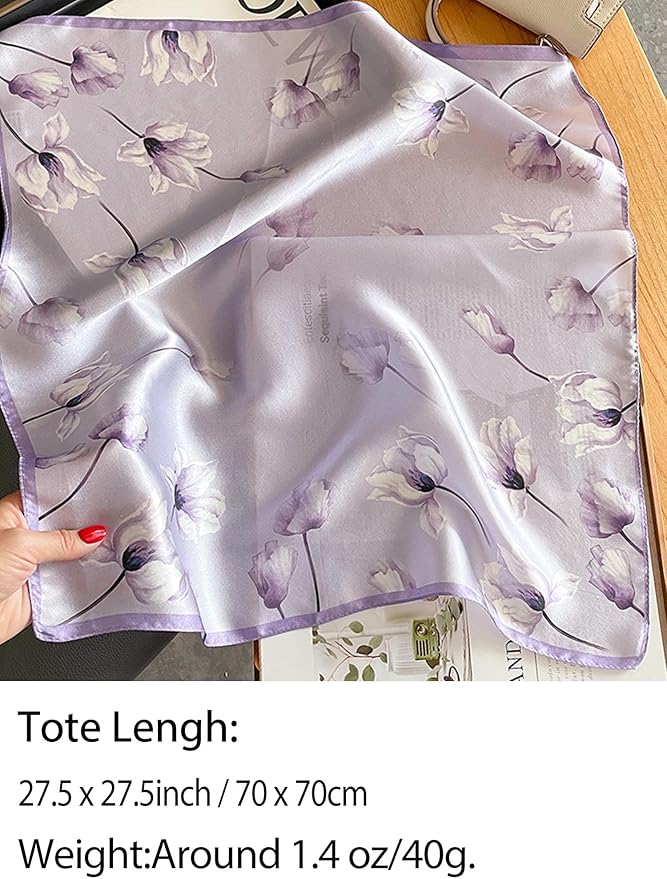 Silky Scarf for Women Lightweight Satin Bandanas Neck Hair Wrap For Sleeping - Image 2