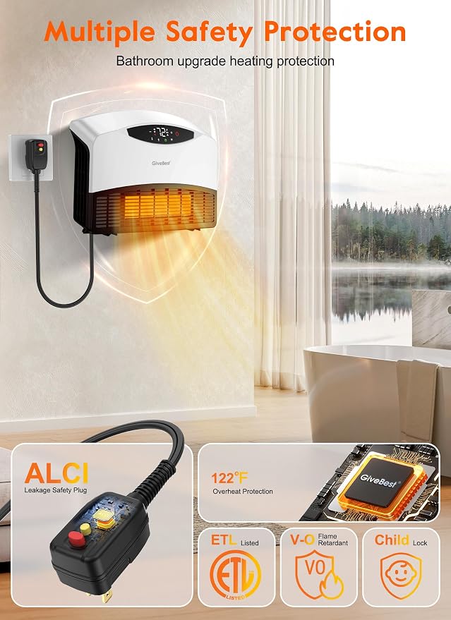 GiveBest Electric Wall Heater, 1500W Smart Wall Heater - Image 2