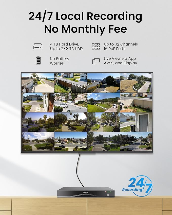 ZOSI 4K PoE Security Camera System - Image 7