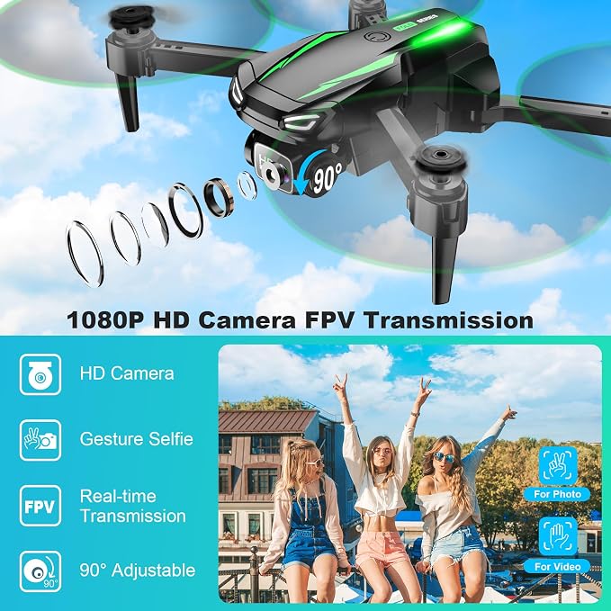 Drone with Camera, 1080P HD FPV Foldable Drone - Image 2