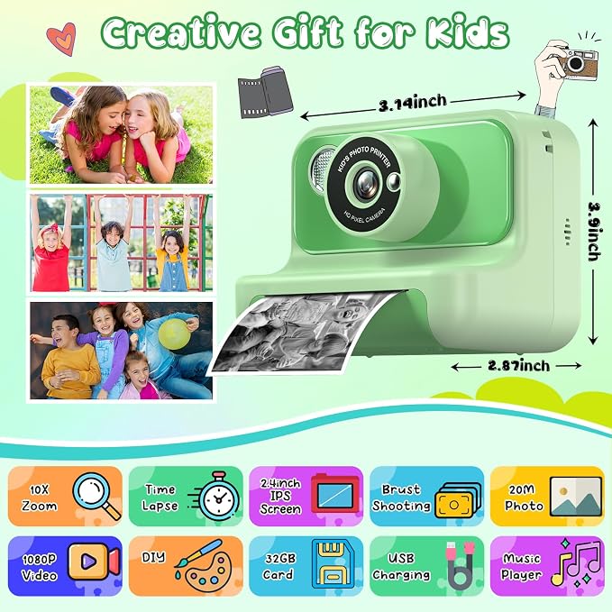 Kids Camera Instant Print, Christmas Birthday Gifts - Image 2