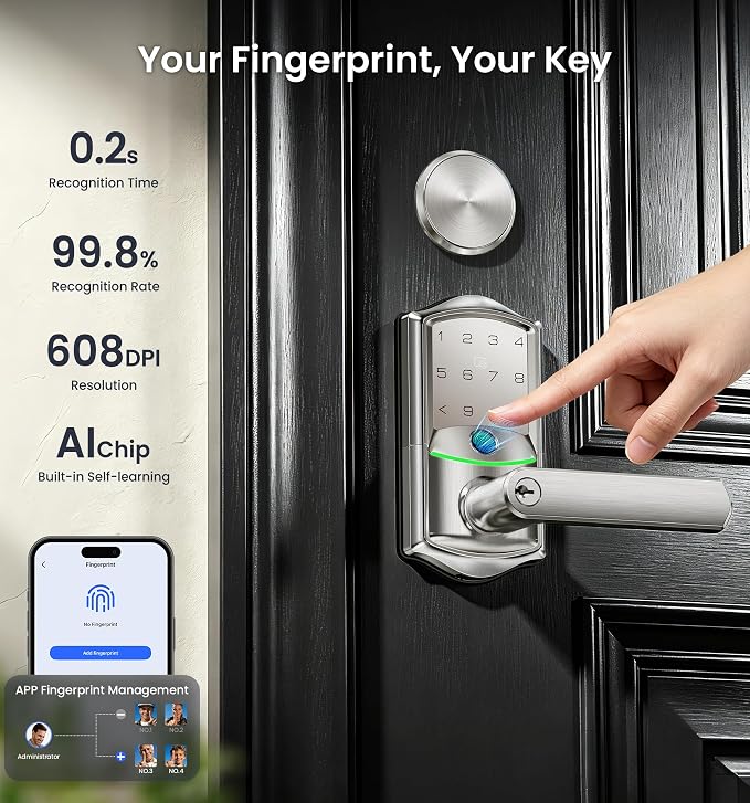 Veise VE029-E Wi-Fi Smart Lever Lock - Image 10