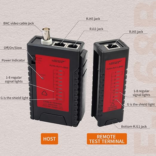 Nf-468b Network LAN Cable Wire Tester Rj45 Rj11 Rj12 BNC Cat5 Tracker Wire - Image 5