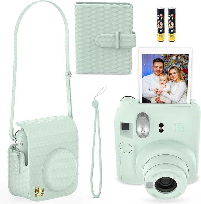 Fujifilm Instax Mini 12 Instant Camera Mint Green + Minimate Custom Designed - Image 2