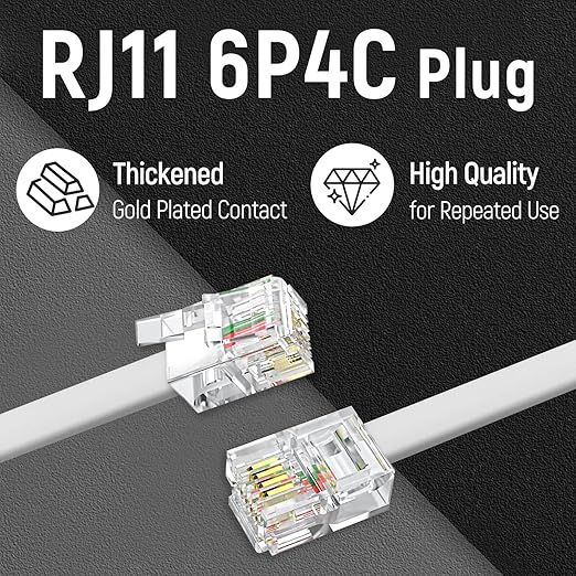 Uvital Phone Extension Cord 33Ft, Telephone Cable - Image 5