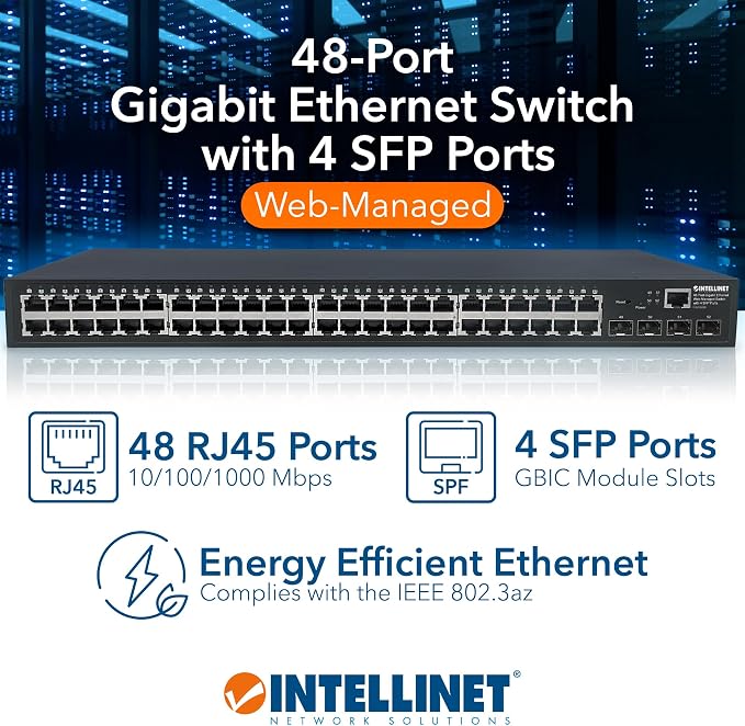 Intellinet 48 Port Web Managed Gigabit Ethernet Switch - Image 2