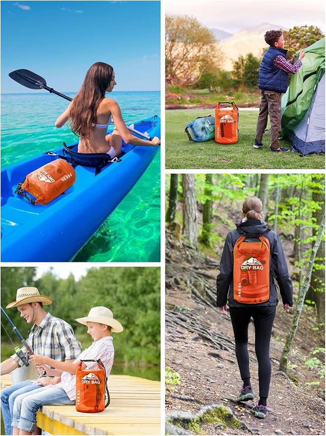 HEETA Dry Bag Waterproof for Women Men, 5L/10L/20L/30L/40L Roll Top Lightweight - Image 6