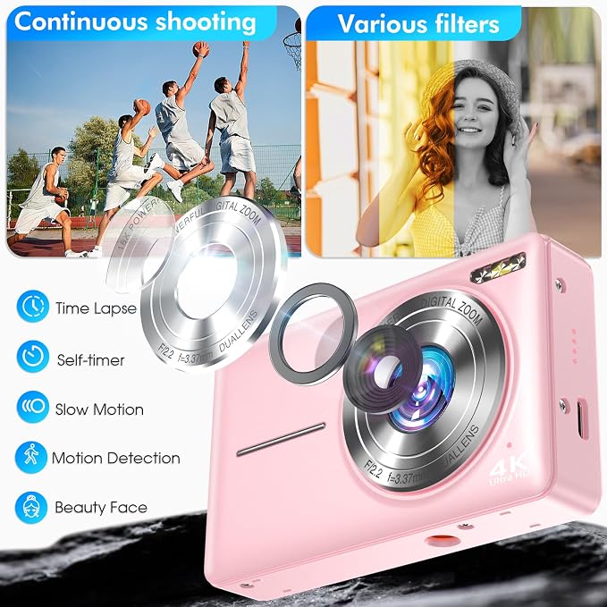 4K Digital Camera, 64MP Autofocus Vlogging Camera - Image 6