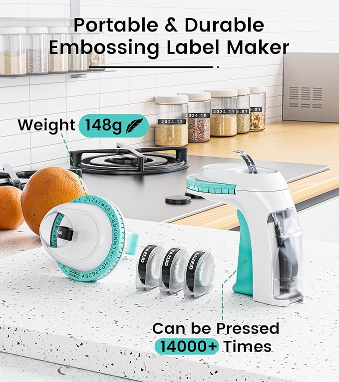 Embossing Label Maker Machine, Retro Embossed Label Maker Vintage, Handheld Old - Image 6