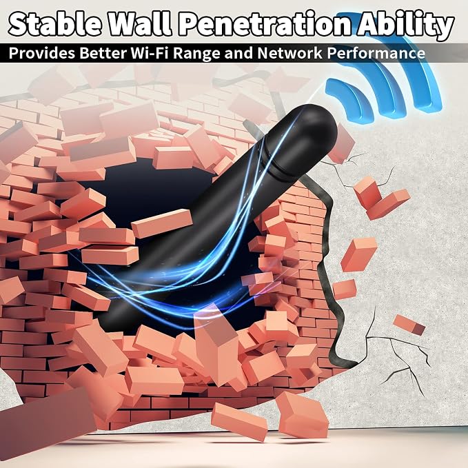 Bingfu Dual Band WiFi 2.4GHz 5GHz 5.8GHz 3dBi MIMO RP-SMA Male Antenna - Image 6