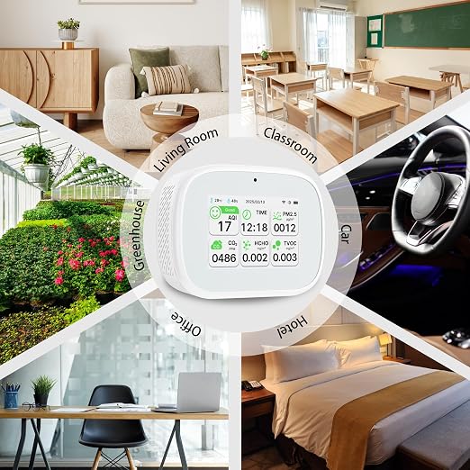 Smart Air Quality Monitor with Dual Chip and WiFi, APP Remote Control to Detect - Image 8