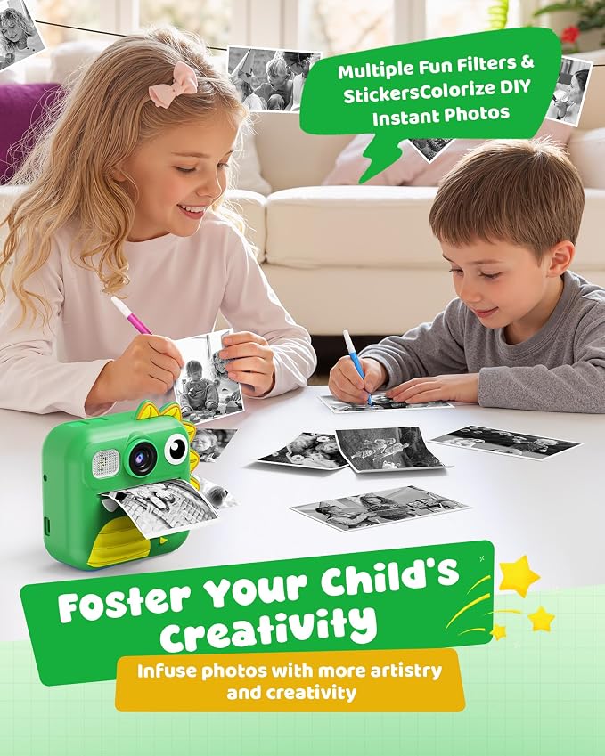 KOKODI Kids Camera Instant Print, Toddler Cameras Christmas Birthday Gifts - Image 4