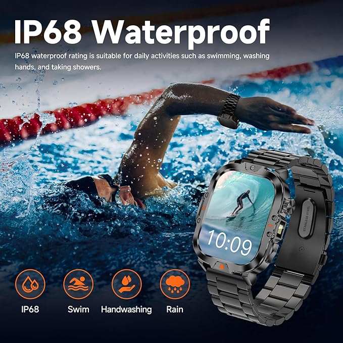 Smart Watch for Men Military Answer/Make Call 2.01″ Display 170+ Sports Modes - Image 3