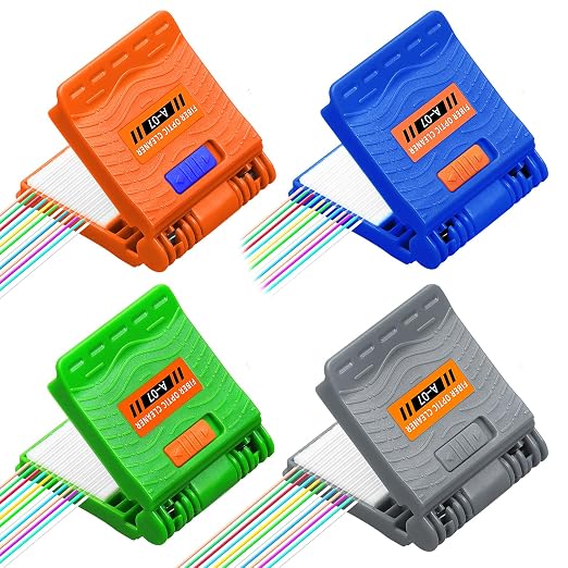 A-07 4PCS Equipped with 40 Replacement cores Fiber Optic Cleaning Wipe by FiberOpticTools