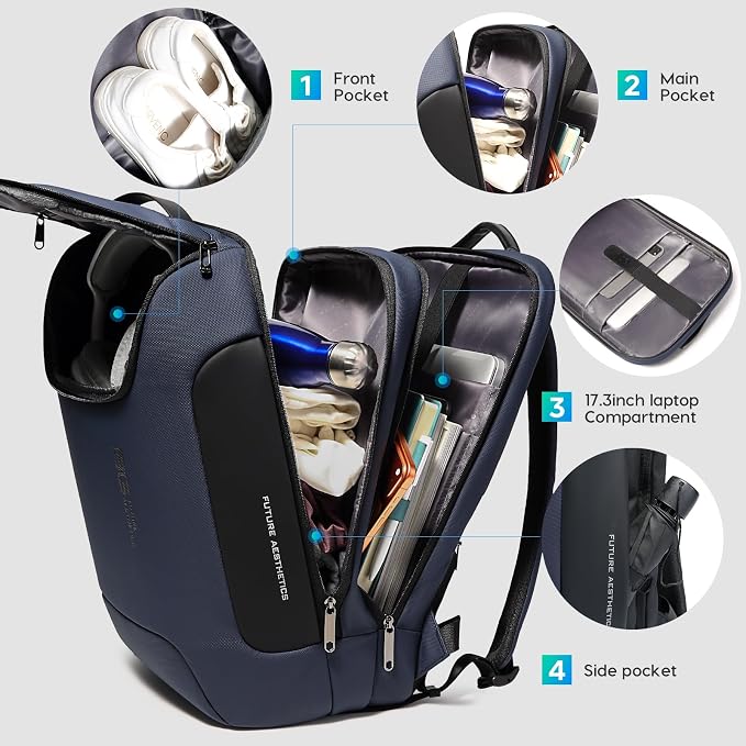 BANGE Laptop Backpack for 17.3Inch Notebook, Waterproof Travel Backpacks - Image 3