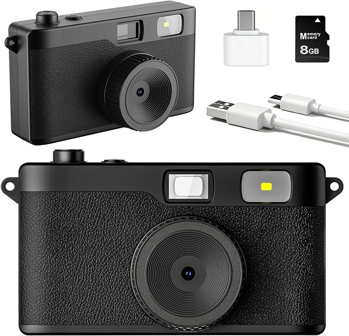 Screen Free Digital Camera, Reusable 12MP Vintage Digital Camera by Unknown