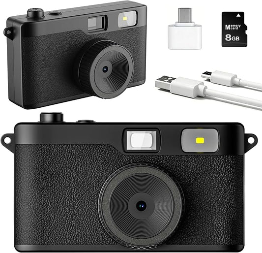 Screen Free Digital Camera, Reusable 12MP Vintage Digital Camera by Unknown