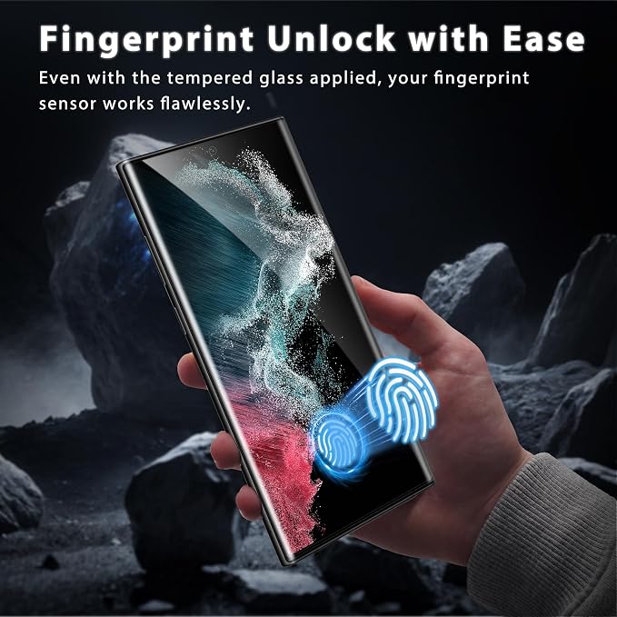 V-PORYADKU 3 Pack for Galaxy S22 Ultra Screen Protector, 9H Tempered Glass - Image 2