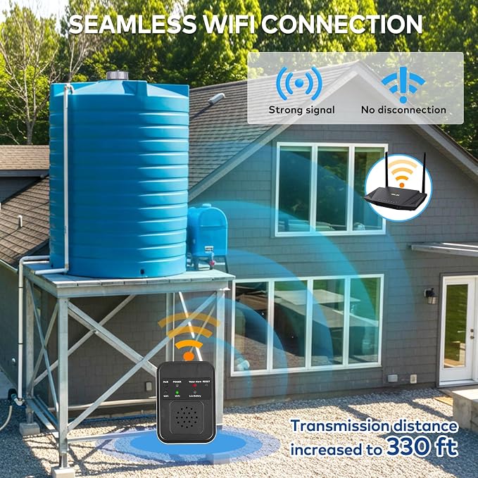 WiFi Solar Tank Level Monitor, briidea Water Oil Tank Level Sensor - Image 5
