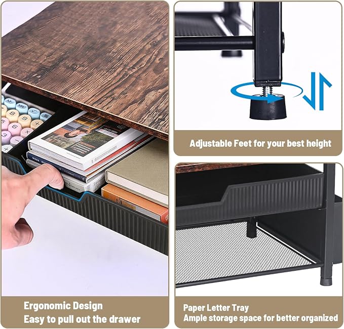 Printer Stand for Desk, Desk Organizer - Image 7