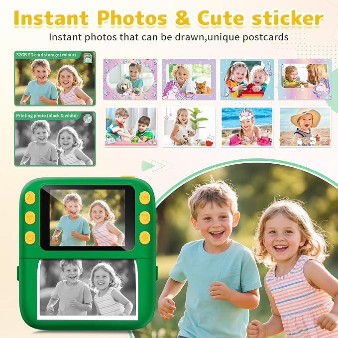 Instant Print Camera for Kids, Christmas Birthday Gifts for Girls Boys - Image 3