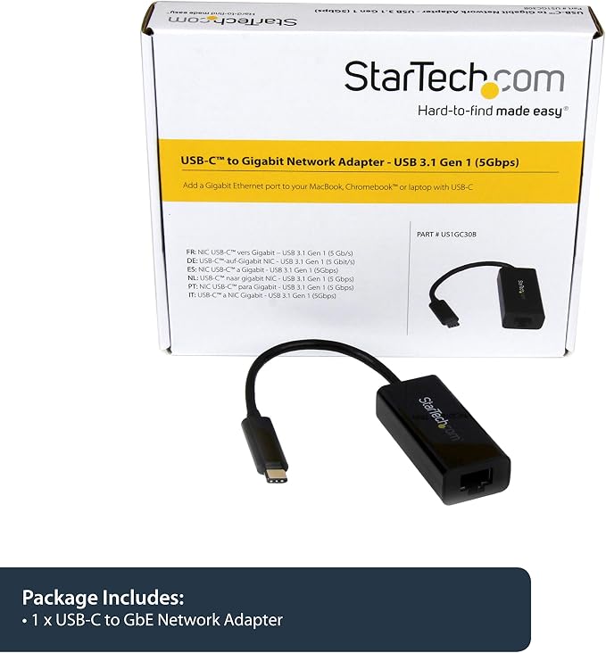 StarTech.com USB-C to Gigabit Ethernet Adapter, Thunderbolt 3 /4 Compatible - Image 5