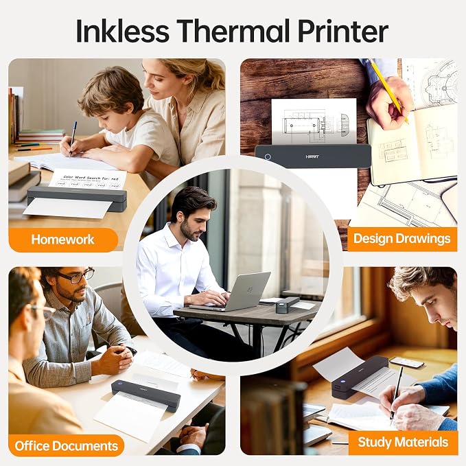 PRT Portable Printer Wireless for Travel, Thermal Inkless Printer for Home Use - Image 6