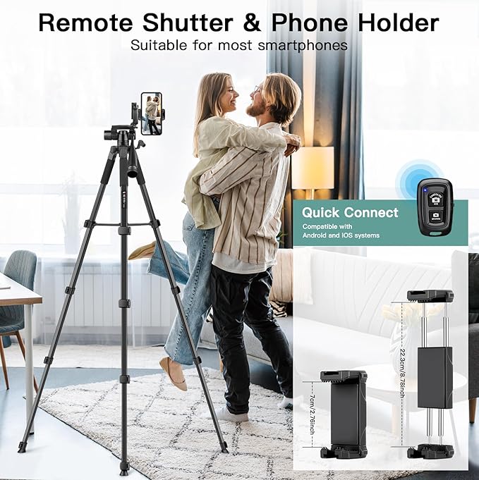 Camera Tripod Stand, Lightweight and Compact Travel Tripod - Image 4