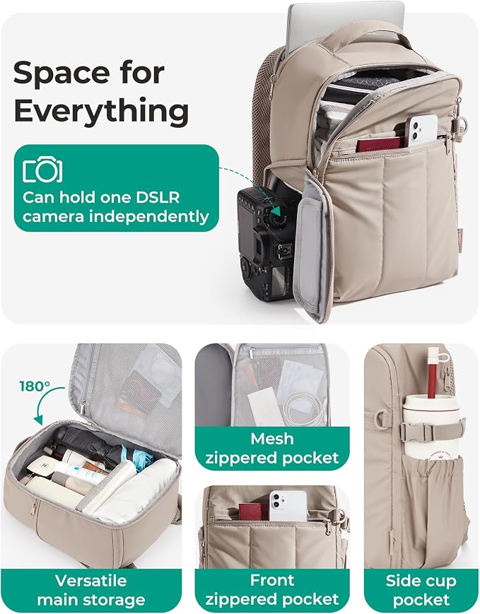 BAGSMART Puffy Camera Backpack, Camera Bags - Image 4