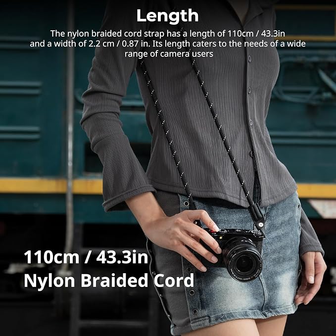 SMALLRIG Rope Camera Neck Shoulder Strap, Adjustable Braided Shoulder Strap - Image 6
