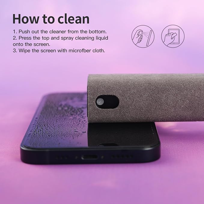 CUIUD Screen Cleaner Kit 4 Pcs, Two in One Screen Cleaner Spray and Wipe - Image 5