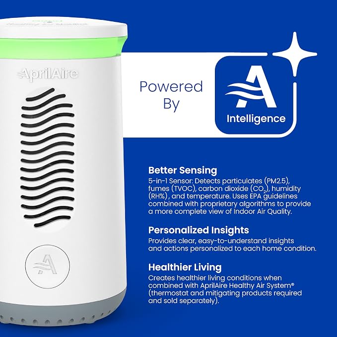 AprilAire ZAWTHCPV Smart Indoor 5-in-1 Wi-Fi Air Quality Monitor, App - Image 7