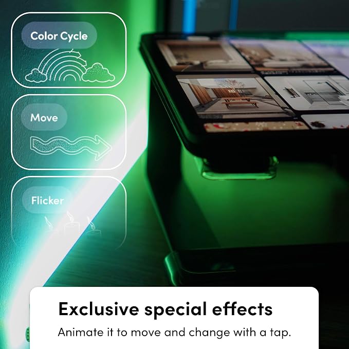 LIFX Lightstrip Bundle with 80" Color Smart LED Lightstrip and Two 1100 Lumen - Image 7
