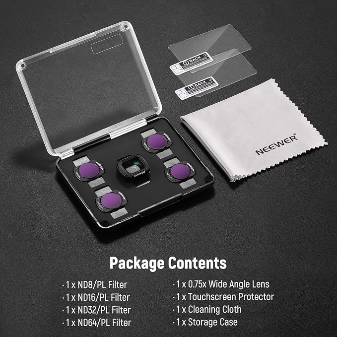 NEEWER ND/PL Filter Set & 0.75X Wide Angle Lens Compatible - Image 9