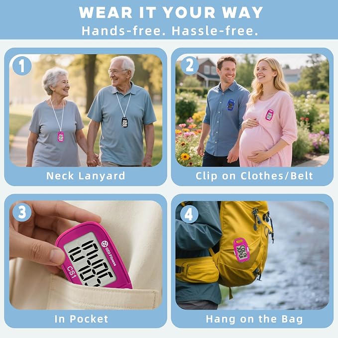 Clip-on 3D Pedometer for Walking Steps Counter - Image 8