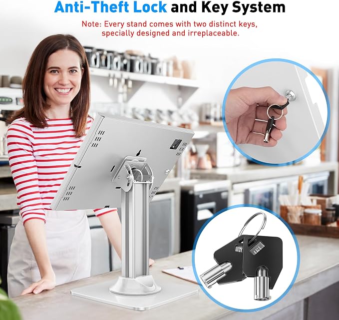 AboveTEK Anti-Theft iPad Kiosk Stand – POS iPad Security Mount - Image 4