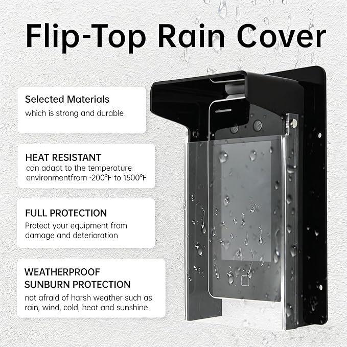 Doorbell Rain Cover, Gate Outdoor Keypad Cover, Universal Flip-Open Rain Shield - Image 3