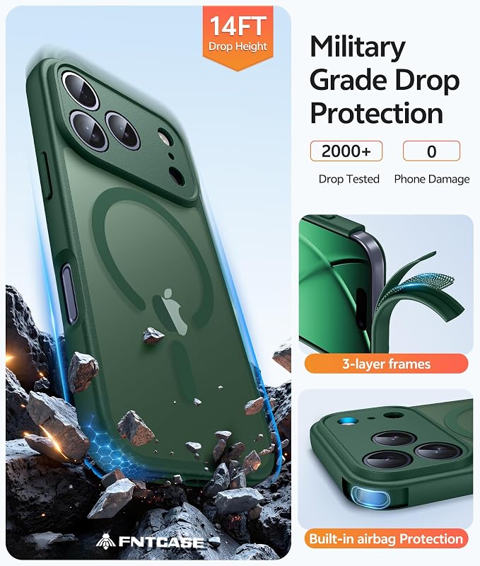 FNTCASE for iPhone 17 Pro Case: Translucent Matte Cases - Image 5