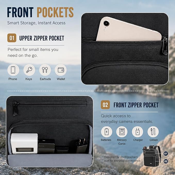 Camera Backpack for Photographers, DSLR Camera Bag - Image 8