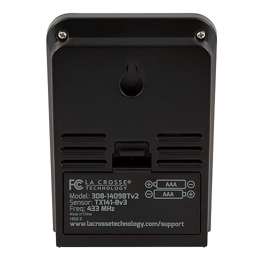 La Crosse Technology 308-1409BT-CBP Black Wireless Temperature & Humidity - Image 5